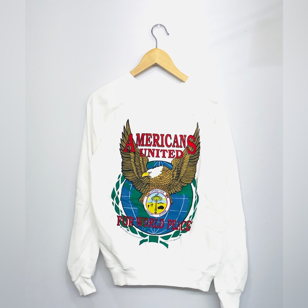 1991 Vintage Operation Desert Storm Sweatshirt Size L 42-44 Made in USA, New